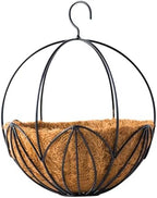 SuperMoss Leeds Sphere Black Metal 10" Hanging Basket by SuperMoss