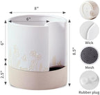 Nihow Self Watering Pots for Indoor Plants,8 Inch,White & Nature - Image 2