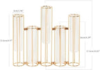 Gold Vases for Centerpieces, Test Tube Flower Vase with 5 Test Tubes, Gold Flower Vase with Metal Stand Racks Hydroponic, Glass Hinged Propagation Plant Vase for Wedding Table Home Decor - Image 6