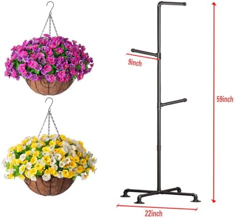 Plant Hanger Indoor,Corner Hanging Plant Stand,Heavy Duty Metal Hanging Plant Holder for Indoor Plants,Living Room,Balcony,Bedroom,Garden - Image 2