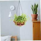 Xmas Green Hanging Planter Set, 3 Pieces PP and Iron for Outdoor Plants - Image 4