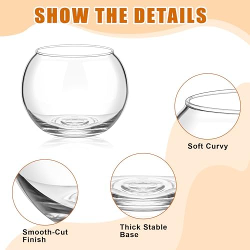 48 Pcs Fish Bowl Bubble Vase Bulk,3.5" h X 4.7" w - Image 3