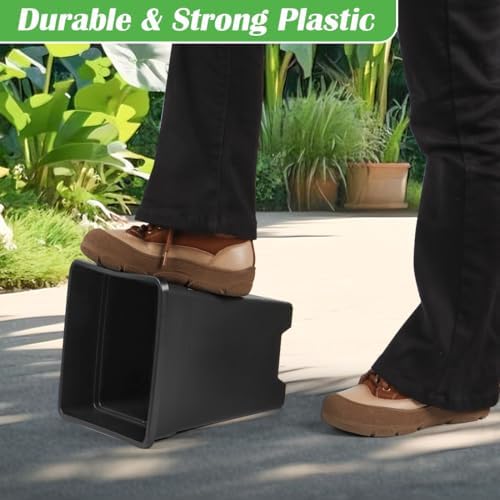 BTPLASTIK Plant Pots 10 Inch Set of 5, Large Square Plastic Planter with Drainage & Saucer, 5 Gallon Thick Outdoor Garden Pots Container for Outdoor Indoor, Flower Pots Planters - Image 5