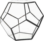 Aramox Glass Flowerpot Geometric Plant Planter 18 X 18 X 15 Cm Glass and Tin Container for Succulents Moss Cacti Ferns Indoor Desktop Shelf Windowsill Home Office Decor - Image 3
