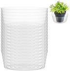 Hoolerry 15 Pcs Plastic Plant Saucer Clear Deep Tray, 14 Inch by Hoolerry
