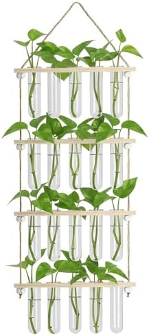 20 Tubes Hanging Plant Propagation Station,Hydroponic 4 Tiered Wall Planter by BLUASPAY