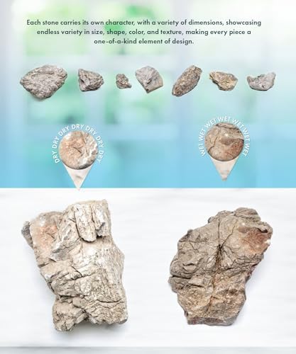 SubstrateSource Natural Aquarium Stones - Light Brown with Gray, Dimples & Craters, Decorative Aquascaping Rocks, Epiphytic Plants, Shrimp, Betta Fish Tank & Reptile Enclosure - Elephant Skin, 30 LB - Image 4