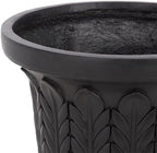 SAFAVIEH Outdoor - Apollo Planter Pot with Drainage - Black - Weather Resistant - Ideal for Patio, Garden, Backyard, 16.9" W x 16.9" D x 23.8" H (PAT5046E) - Image 2