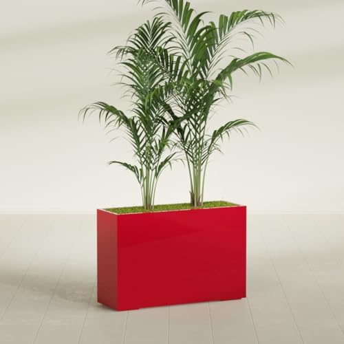 Greenline Alice Tall Rectangular Fiberglass Planter, Outdoor Planter Box - Image 4