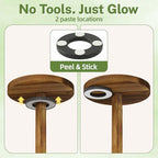 iDavosic.ly 3 Tier Wood Plant Stand Indoor Corner with Grow Light, Brown - Image 4