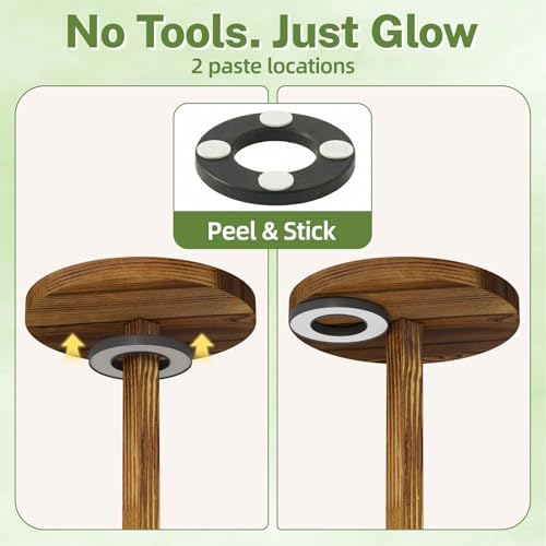 iDavosic.ly 3 Tier Wood Plant Stand Indoor Corner with Grow Light, Brown - Image 4