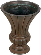 Virubi 22.44" H Vintage Fluted Pedestal Urn Planter – Weather-Resistant MGO Outdoor Flower Pot for Garden, Patio, Front Porch – Antique Victorian Style Decor (Antique Bronze) - Image 7