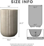 Kante Large Round Column Weathered Concrete Planter 21.7" Tall, Outdoor - Image 2