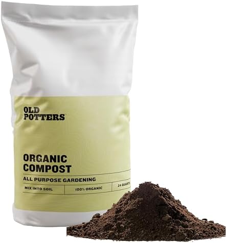 Old Potters Organic Compost - Plant Based Potting Soil - Home, Garden Fertilizer - Complete Food - Boosts Plant Growth - Use for Indoor and Outdoor Farming ~25 lbs (24 Quarts) by Old+Potters