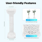 2Pcs Wedding Roman Column Elegant Roman Pillars Stand, Flower Pot Columns Stand Pedestal Tall Wedding Centerpiece Stand for Wedding Party Celebration Decor - Image 3