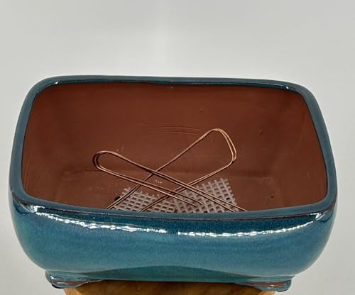 Bonsai Boy L251D 10 x 8 x 4 in. Ceramic Bonsai Pot Dark Moss Green - Rectangle - Image 2