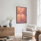 Cozy Lamp Oil Painting Style Wall Art, Black Framed Abstract Print - Image 6