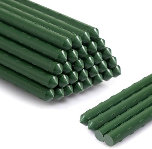 48''/120cm Plant Stakes 30PCS, Steel 4ft Supports for Climbing Plants & Tomatoes by AGTEK