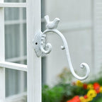 Sungmor Cast Iron Plant Hanger Wall Hooks - Bird Shape & White & 2PC - Image 7