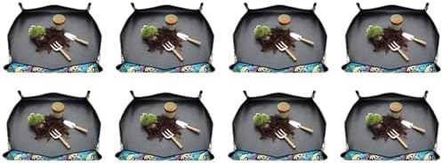 1-8PCS 50cm Planting Mat Oxford Cloth Foldable Waterproof Gardening Potting Pad Flower Pots Pulp Seedling Cup for Indoor Plant Repotting(Black-8PCS) by Unknown