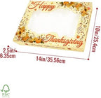 qiqee Thanksgiving 14x10x2.5 inch Auto-pop Up 24Pcs Cookie Box with Window Thanksgiving Pumkin Flower Pastry Macaron Bakery Box For Thanksgiving Day - Image 3