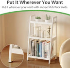 WTZ 3 Tier White Bamboo Bookshelf with RGB LED Lights, Ladder Style Small Bookcase with Remote Control, 16 Colors, 4 Lighting Modes & Adjustable Brightness for Bedroom, Bathroom, Living Room - Image 5