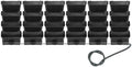 Vertical Wall Planter with 24 Pots, Hanging Garden Plant Flowerpot Holder, Stackable Wall-Mounted Planter, Balcony Planters for Flowers Vegetables Fruits (Black, 24 Pots+6 Drainage Planters&Pipe) by Eapmic