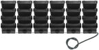 Vertical Wall Planter with 24 Pots, Hanging Garden Plant Flowerpot Holder, Stackable Wall-Mounted Planter, Balcony Planters for Flowers Vegetables Fruits (Black, 24 Pots+6 Drainage Planters&Pipe) by Eapmic