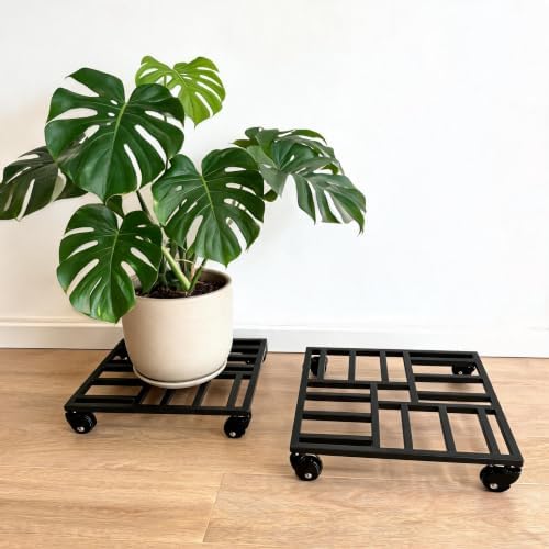 Garvee Plant Caddy with Wheels Heavy Duty 22" 2 PC Rolling Plant Stand by Garvee