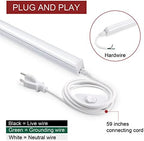 LED Shop Light for Garage, T5, 2FT, 10W, 1100LM, 6500K, 8 Pack - Image 3
