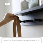 Entrance Coat Rack ，Coat Hooks, Wall-Mounted Wooden Hook Rack, Wall-Mounted Shelves are Very Suitable (Black Color Finish—A-1) - Image 6