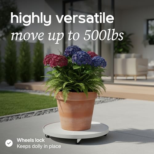 Lettuce Grow 24in Plant Dolly with Wheels | Rolling Base for Planters - Image 4