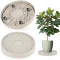 2 Pack Plant Caddy with Wheels,14" Rolling Plant Stand 165 LBS Heavy Duty with Hidden 360 ° Rotating Silent Wheel Wheels for Outdoor Indoor Large Plant Pots, Flower Pot, Patio by JAOXISOU