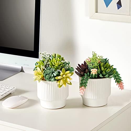 Artificial Succulent Plants, Faux Succulents Fake Plants Set of 2 - Image 5