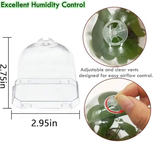 Plastic Seedling Pots 30 Pcs Plant Nursery Pots with Humidity Dome for Succulents & Seedlings - Image 4