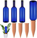SiliFine 3 Sets Terracotta Watering Spikes,Blue and Terracotta by SiliFine