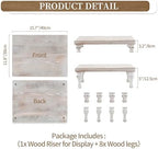 Hanobe Wood Risers for Decor Farmhouse Pedestal Display Stands White - Image 5