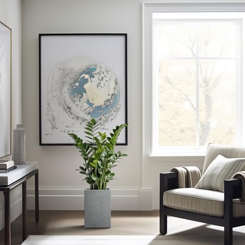 Kante Small Tall Square Pale Gray Concrete Planter 13" H, Outdoor - Image 3