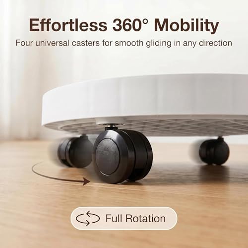 20.5 Inch Planter Caddies Rolling Saucer Caddy with Wheels, Heavy Duty Wheeled Stand for Potted Plant, Round Coaster Roller Base Tray with Casters, Flower Pot Dolly Holder for Indoor Outdoor - Image 4