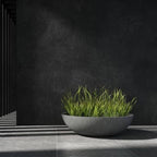Cavo Wide Low Indoor/Outdoor Planter, 19x8in Grey Stone - Image 3
