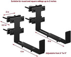 Planter Box Bracket, Flower Box Holder Circular and Square Railings Brackets,Adjustable Deck Railing Planter Box Holder for Patio Garden Fence Pergola Balcony (4 Pieces) - Image 2