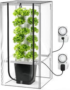 JESLED 6 Tiers Hydroponics Growing System Kits with LED Grow Lights,Tent by JESLED
