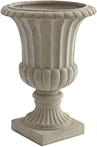 Nearly Natural 20.25” Large Sand Colored Urn Indoor/Outdoor) Planter - Image 4