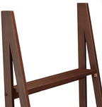 Amazon Basics 5-Tier Ladder Bookshelf Storage Organizer, Solid Rubberwood Frame, Space-Saving Bookcase, Sturdy Shelves, Walnut Finish, 14" D x 24.8" W x 70.1" H - Image 5