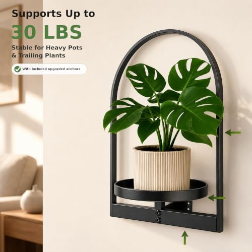 Black Picture Frame Wall Planters for Indoor Plants, 30 LBS, 3 Pack - Image 3