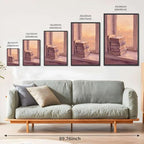 Stack of Books by Window Wall Art, Black Framed Impressionist Print - Image 3