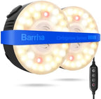 Barrina OG09 Grow Light, 18W(2 x 9W), 660nm Red LEDs, Timer, 2 Packs, Black by Barrina