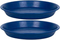 Plant Saucer Pot Tray 18 inch, 2 Packs Plastic Flower Planter Saucers and Drip Trays for Indoors Outdoors, Heavy Durable Plant Plate Water Catcher (Blue) by Unknown