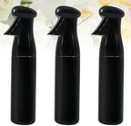 Hand Press Spray Bottle Sleek Modern Design 3pcs with Big Capacity Glass and Abs Material, Dishwasher Safe Long-term Storage Solution Black for Home and Salon Use - Image 7