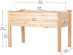 Raised Garden Bed with Legs, 48x24x30 inch Wood Elevated Planter with Protective Liner for Vegetable Flower Herb, Outdoor Planter Box Kit for Balcony Patio Backyard, Natural - Image 2